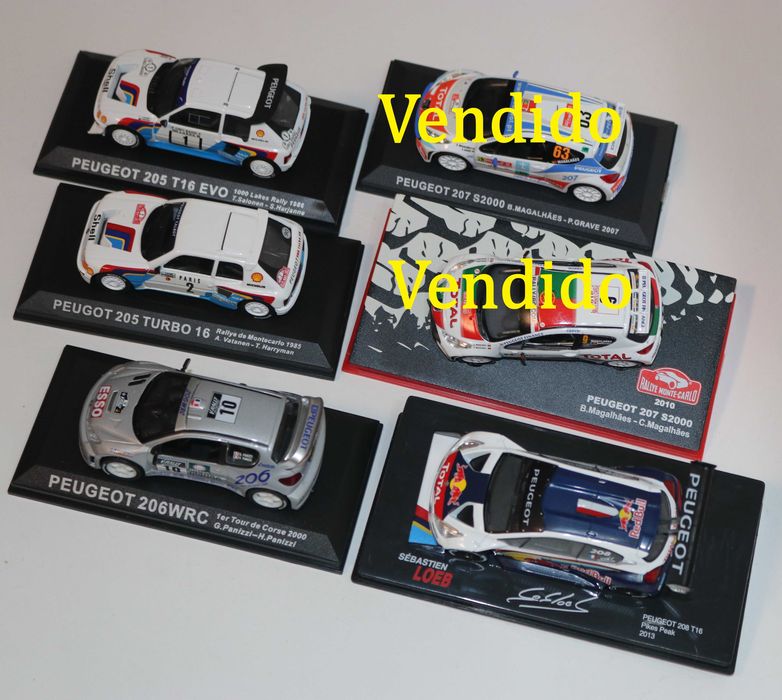 Vendo miniaturas Peugeot Citroen da minha coleção Rally 1/43.  25€/un.