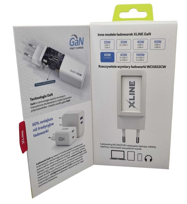Ładowarka Sieciowa XLINE WCG652CW 65W GAN - Jak nowa