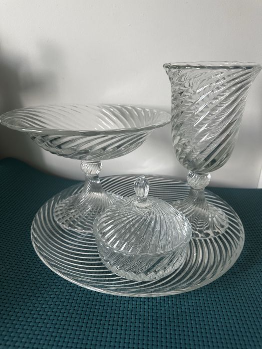 Zestaw  szkła wzór „ spirelli ” Ząbkowice