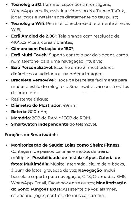 Smart watch 5g ultra Ai 3