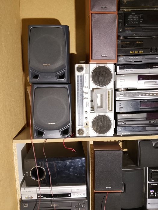 Wieża wzmacniacz dvd kolumny tuner