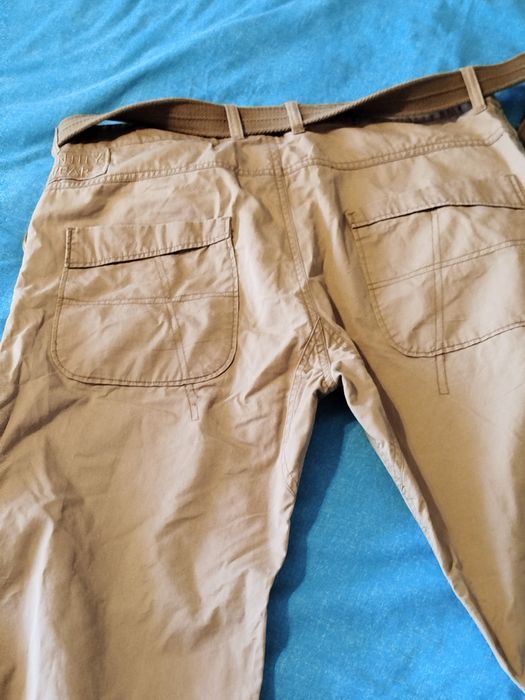Proste beżowe karmelowe spodnie z prostą nogawką Identity Wear XL