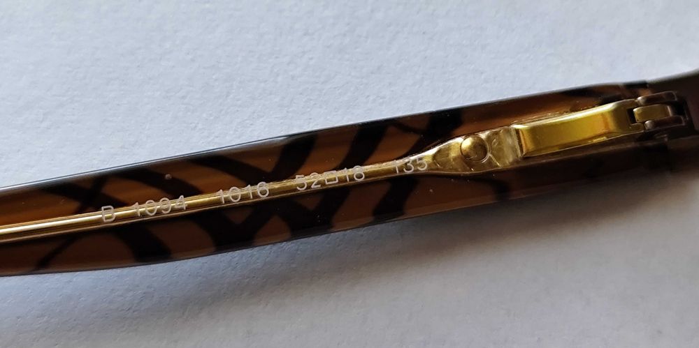 Burberry B1094 oryginał logo idealne okulary oprawki brązowe złote