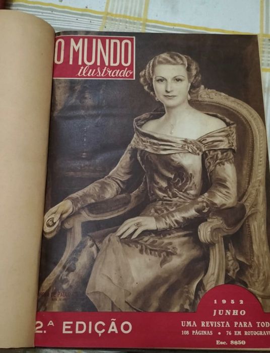 O Mundo Ilustrado – Ano I Completo (Junho a Dezembro de 1952) – Encadernação da época