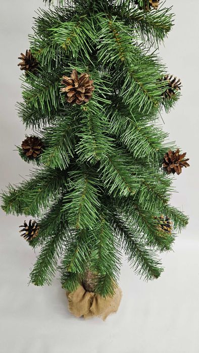 Choinka sztuczna na pniu, Sosna Zielona z szyszkami wys. 150 cm