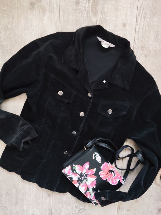 Czarna klasyczna katana damska 40 L sztruks