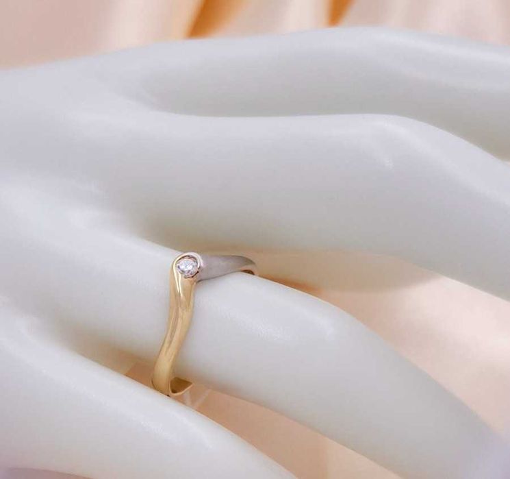 WYPRZEDAŻ !-25% Pierścionek r.14 Złoty pr.585 subtelny Z-836