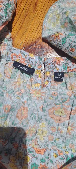 Top alças florido Kiabi 12 anos