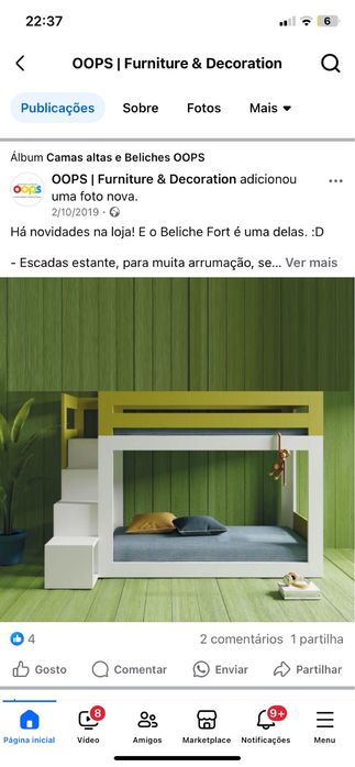 Beliche criança loja oops