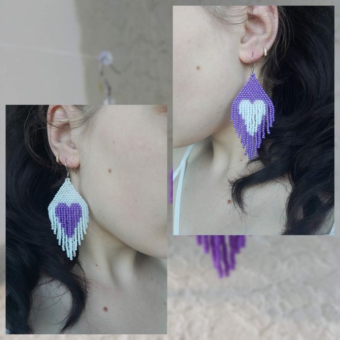 Сережки з бісеру