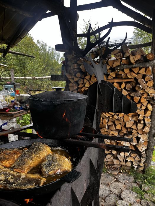 Котедж серед лісу  в Карпатах.  Риболовля. Чан.Сауна. Без сусідів.