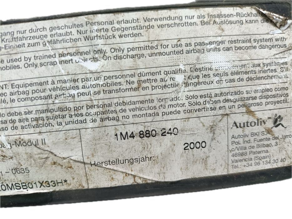 Airbag banco direito SEAT Toledo II (1M2)