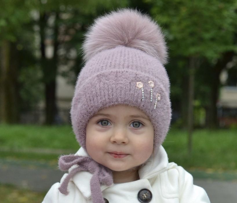 Шапочка зимова  для дівчинки