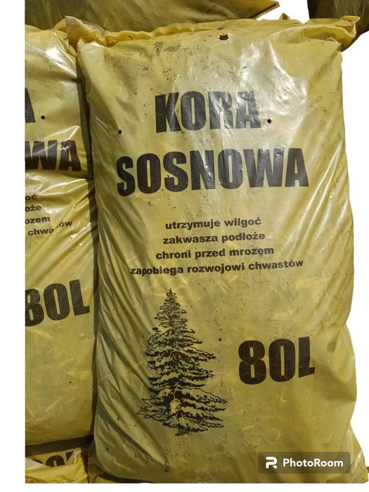 Kora sosnowa workowana gruba 80l