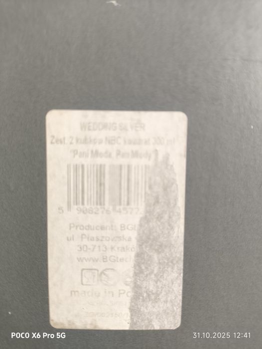 Kubki Pan Młody i Pani Młoda WEDDING SILVER