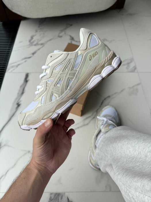‼️ НОВІ Кросівки Asics Gel NYC White Beige v2