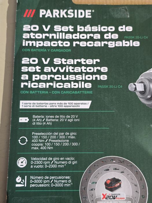 Aparafusadora impacto 20v parkside508203904229724161