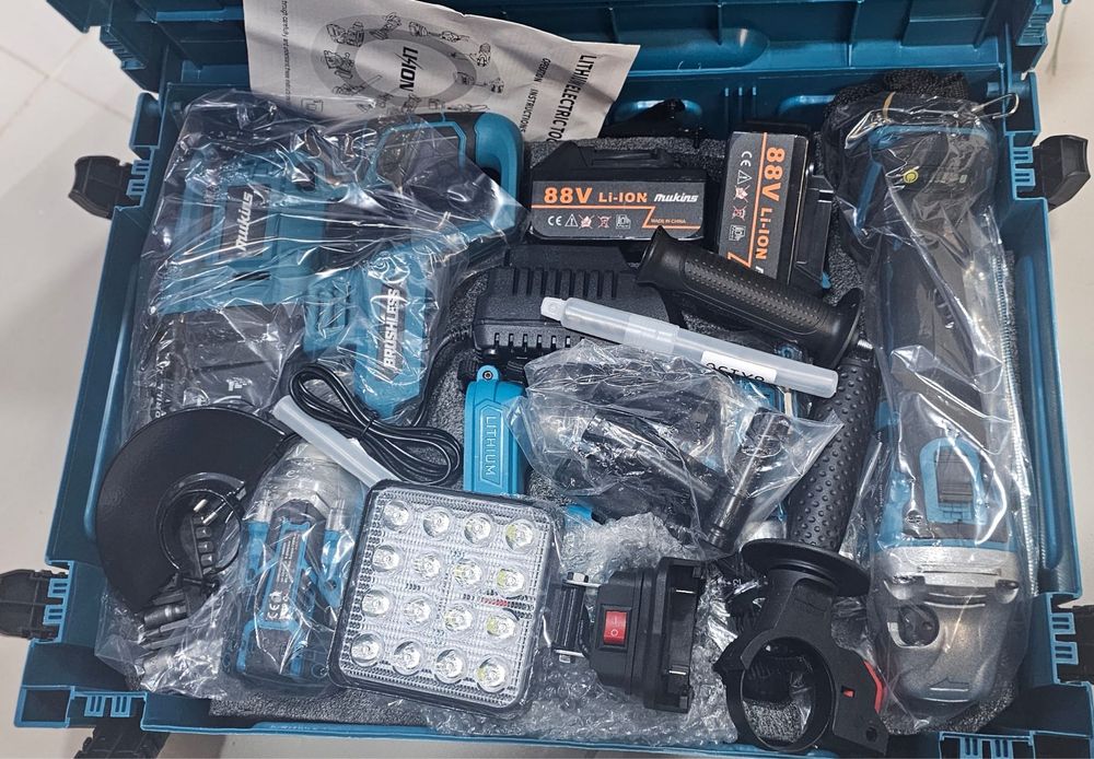 Kit de maquinas profissional motor brushless compativel makita
