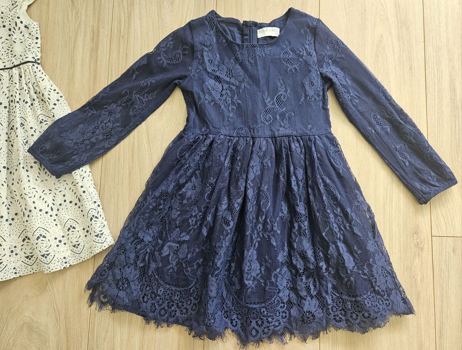Dwie eleganckie sukienki (koronka)  roz.110