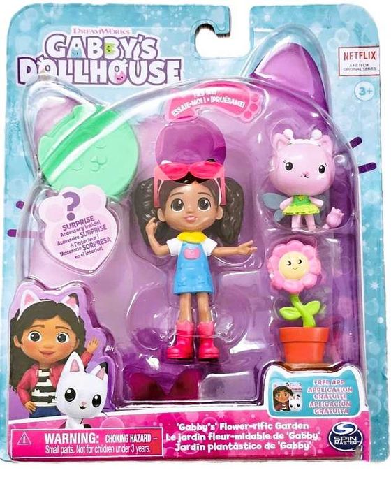 Gabby's Dollhouse Koci Domek Gabi Zestaw Figurki, Ogród-Garden