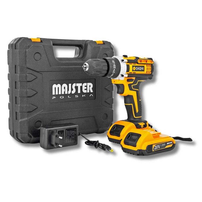 Mocna WKRĘTARKA akumulatorowa udarowa ZESTAW 2x bateria + AKCESORIA
