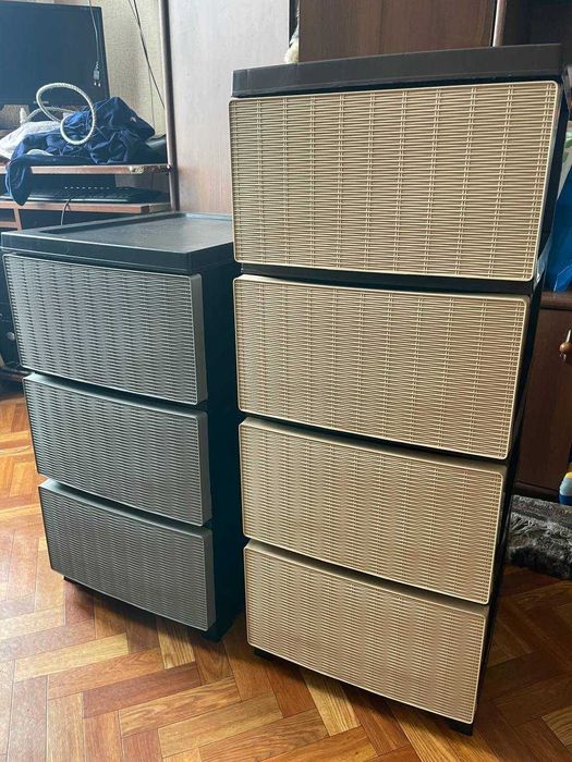 Комод пластиковий для речей шафа полиця тумбочка шухляди стелаж тумба