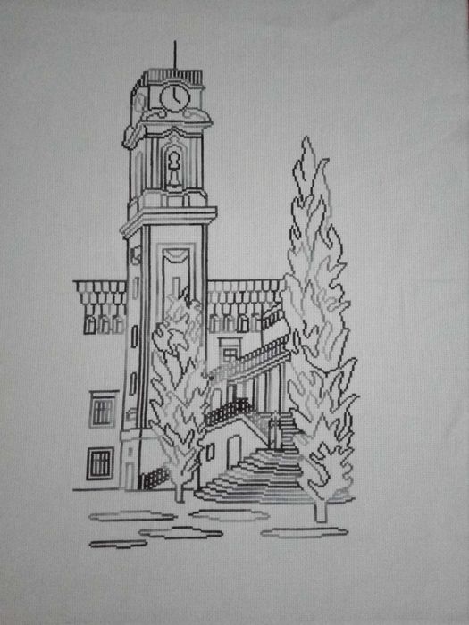 Quadro da Universidade de Coimbra em ponto de arraiolos