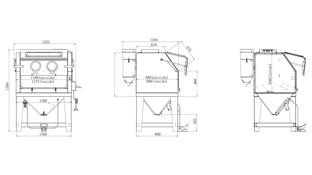 Máquina de Decapar com Jato de Areia 990L  JR19