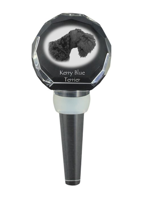 Kerry Blue Terrier grubszy stopper do wina z psem Art-Dog