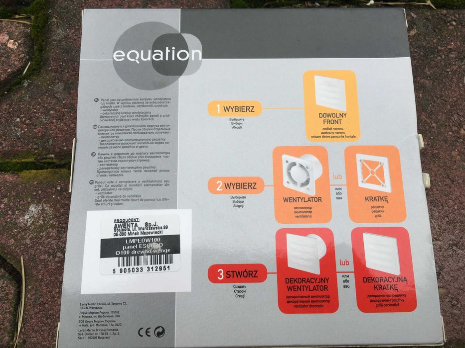 ESCUDO Front do wentylatora lub kratki, fi 100mm