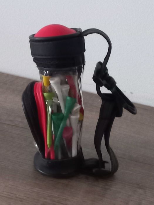 Mini saco de golfe em cabedal