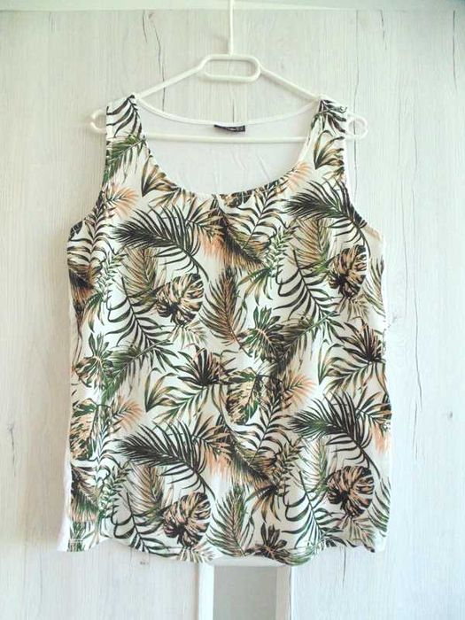 Joanna bluzka damska bez rękawków w liście M