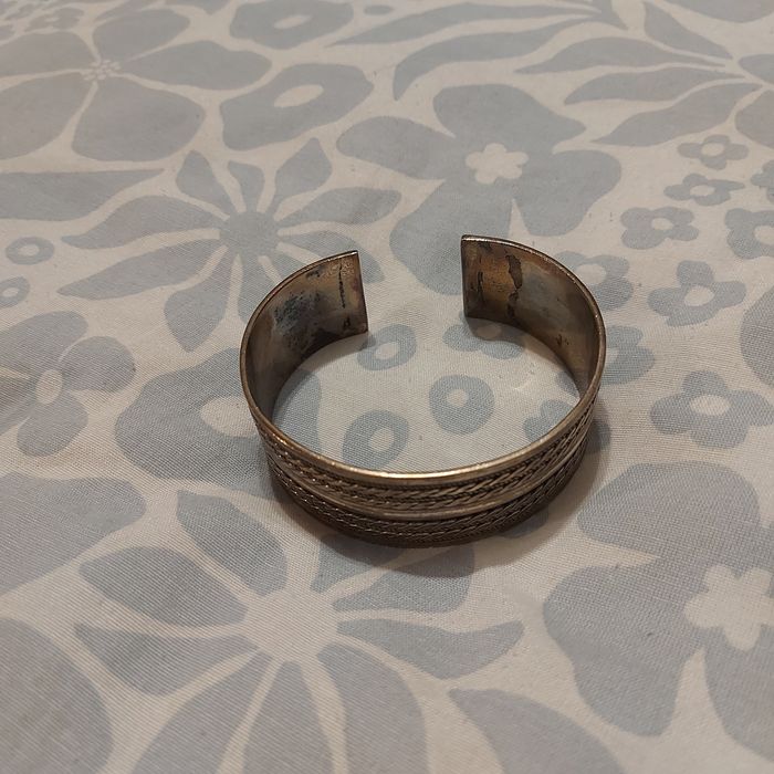 Bransoletka mankietowa 3,5cm egipskie srebro 925