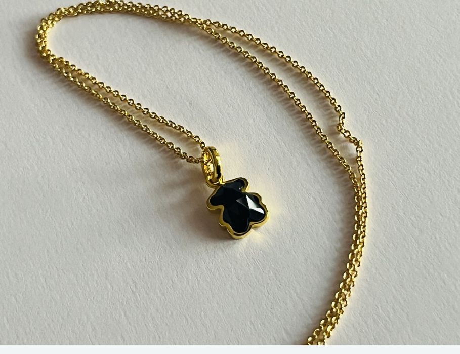 Nowy naszyjnik tous srebrny miś 1cm