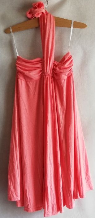 Koralowa sukienka APART rozm. 38