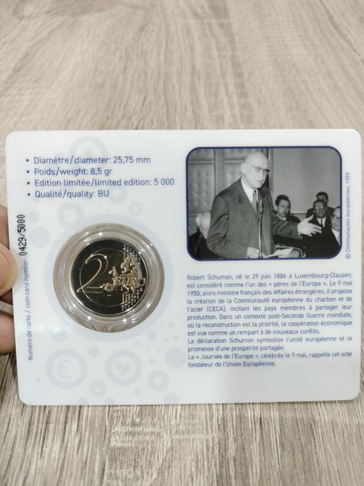 Par Moedas 2€ Coloridas Luxemburgo 2025