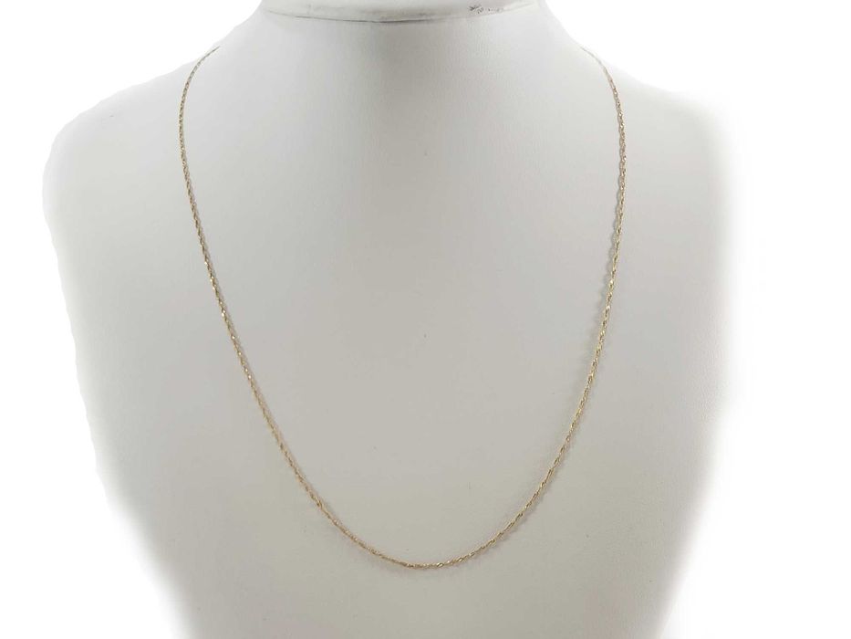 Elegancki złoty łańcuszek 585 splot singapur długość 52 cm