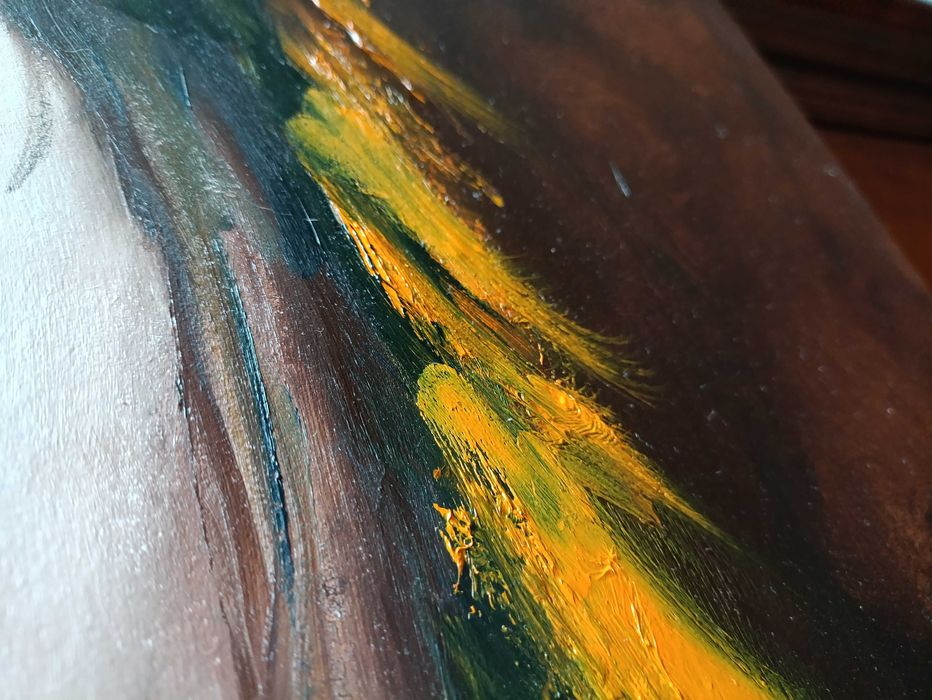 XXL bardzo duży obraz olejny. Marek Grzegorz - Whisper of Light 120x80