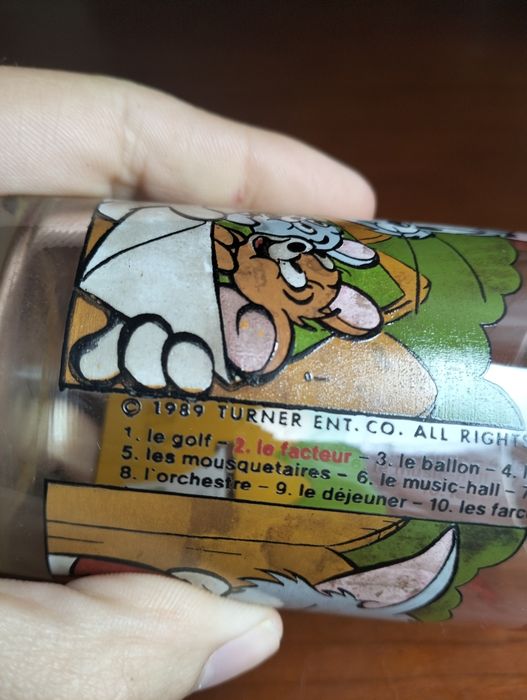 Copo pirogravado Tom & Jerry 1989