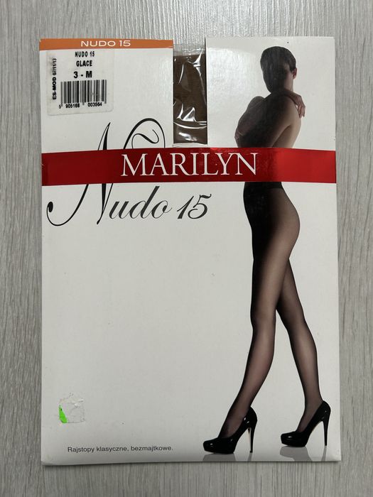 Klasyczne Rajstopy Marilyn bezmajtkowe Nudo 15 Glace 3/M