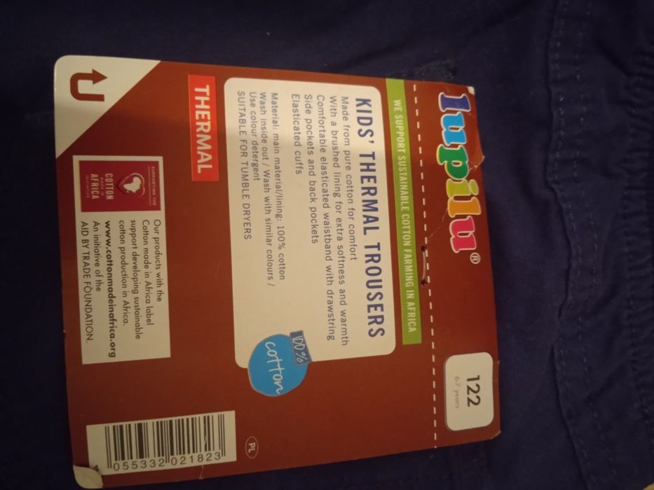 Spodnie ocieplane termiczne joggersy