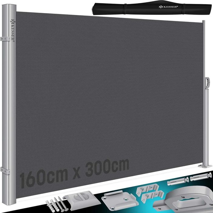 Nowa markiza boczna aluminiowa/ osłona KESSER /300x160 / roleta !4194!