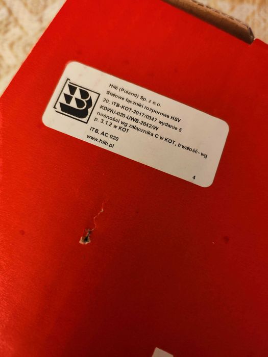 Kotwa HSV M12x100 Hilti