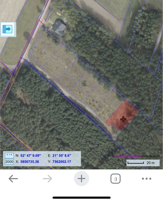 Działka budowlana w Ostrowi przy lesie - Widok 2