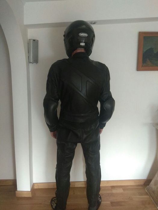 Kombinezon motocyklowy skorzany czarny firmy FLM rozmiar 54 L