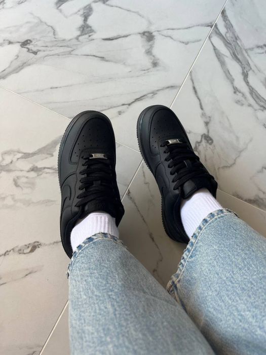 Кросівки Nike Air Force 1 Black | Чорні форси найк