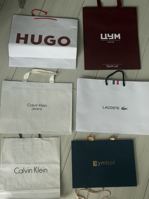 Пакети брендові Symbol, Hugo, Calvin Klein, Liu Jo, Lacoste, ЦУМ