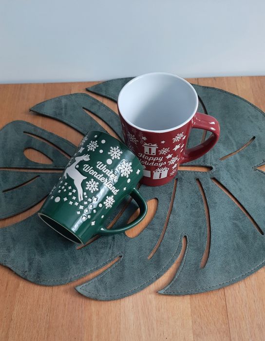 Zestaw 2 kubków świątecznych zielony czerwony Beck's Boże Narodzenie