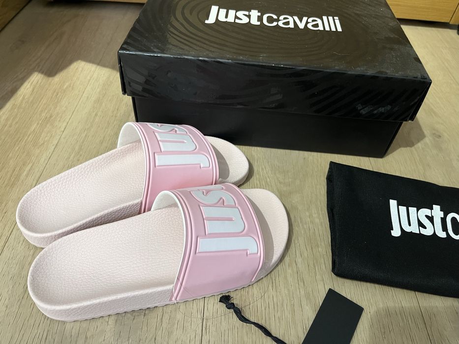 Just Cavalli markowe damskie klapki Italy Nowe rozmiar 35/36