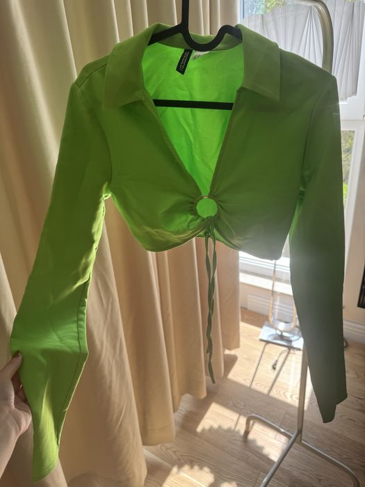 Deviced H&M rozmiar 38 zielony neon top